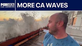 Powerful waves continue to batter Long Beach