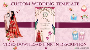 Wedding invitation video template | Save the date |  Royal wedding invitation | Aexr graphics