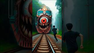 A Oneeyed Scary Zombie Train Is Comingtrain zombie train horror aiart viralshort