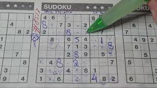(#8517) Sunday Three Stars Sudoku puzzle. Bonus Extra edition 05-12-2024 Extra part 1 of 4