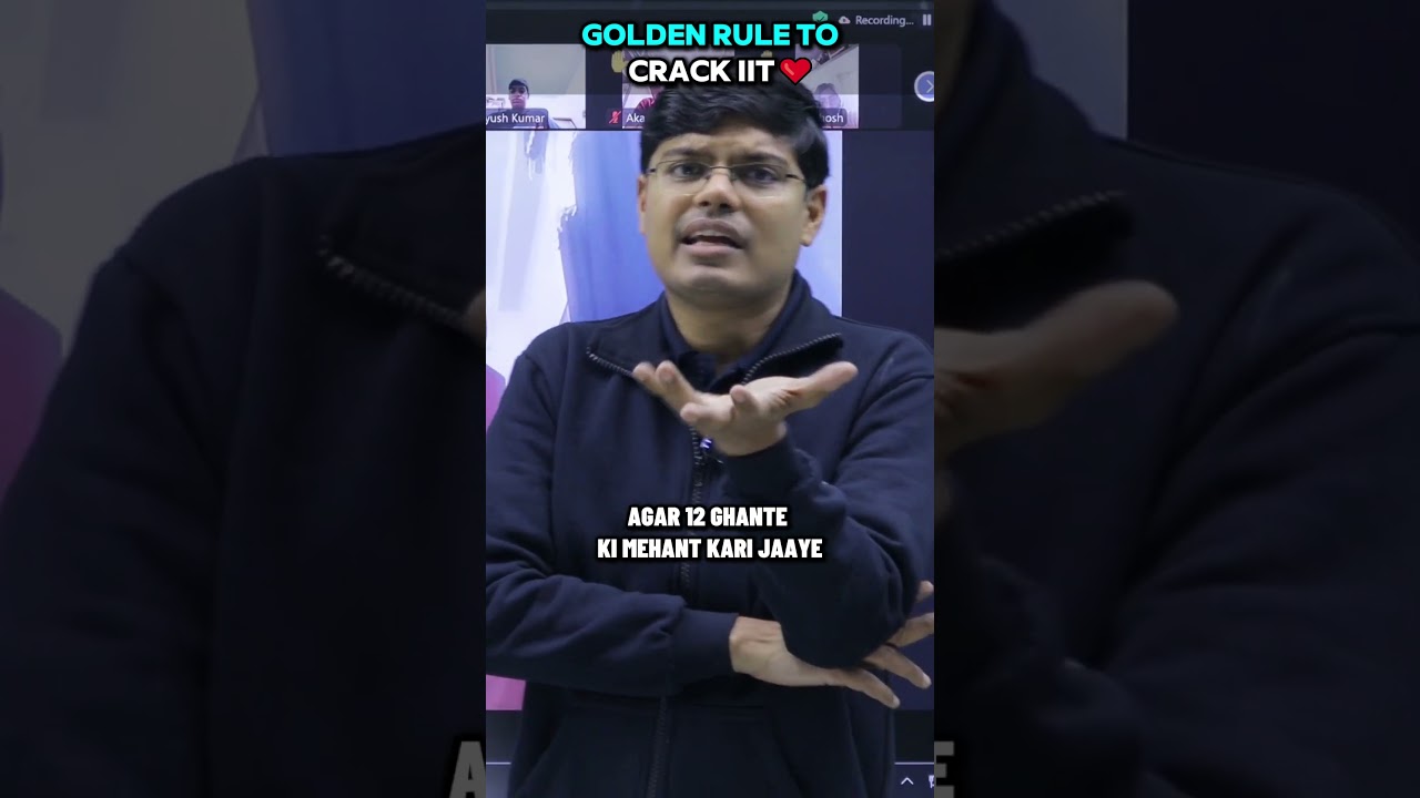 Golden Rule to Crack IIT 😱 by AIR 41🔥| IIT Motivation status | IIT Status 