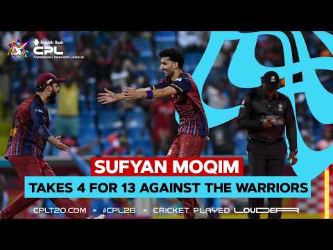 Sufyan Moqim BAMBOOZLES The Warriors In Qualifier 1 | CPL 2026