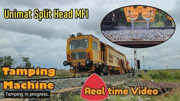 Plasser India - Unimat Split Head MFI TAMPING machine - Real time video of operations