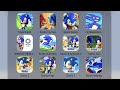 Sonic Dash,Sonic Forces,Speed Battle,Sonic Boom 2,Go Sanic Goo,Sonic Runner,Sonic at Olympic Games