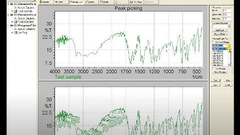 Shimadzu IR Solution FTIR Normalizing, Baseline Correction, Smoothing, Peak Pick and Area