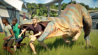 2x CERATOSAURUS vs 2x QIANZHOSAURUS BREAKOUT AND FIGHT - Jurassic World Evolution 2