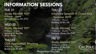 Study Abroad Info Sessions Feb. 20-24