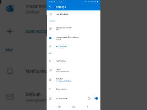 Email Configuration At Android Outlook App Using IMAP