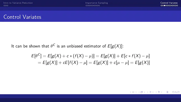 Monte Carlo Methods: Methods of Variance Reduction