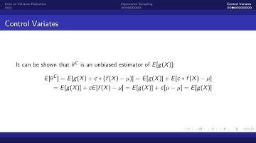 Monte Carlo Methods: Methods of Variance Reduction