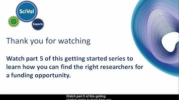 SciVal Experts Part 4 - How can I learn about an individual