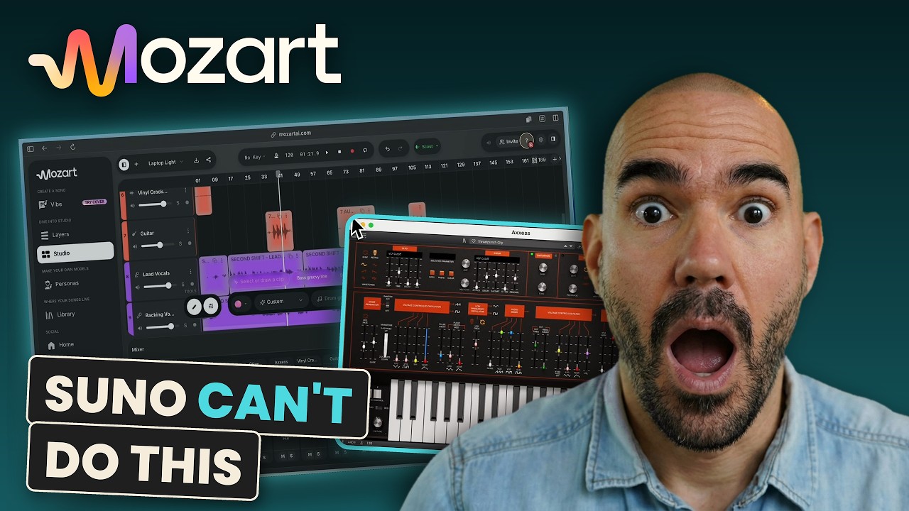 Thumbnail for the YouTube video "I Tested Mozart AI to Find the Best Suno Alternative. It's NOT What I Expected"