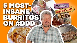 5 MostInsane Burritos Guy Fieri Ever Ate on #DDD | Diners, DriveIns, and Dives | Food Network