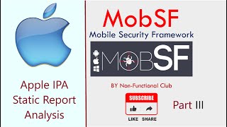 MobSF Part 3: Mobile Security Framework - Apple IPA Security Report Analysis
