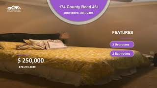 174 County Road 461   Jonesboro, AR 72404   Bedrooms 3   Bathrooms 2   Price $250,000