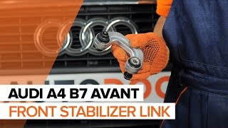 How to change Sway bar link A4 Avant (8ED, B7) - step-by-step video manual