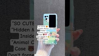 Cute Animal Squad Phone Case with Hidden Mirror 😍🐻 Best Flip Case Ever! #CoverCrazeUSA #shorts