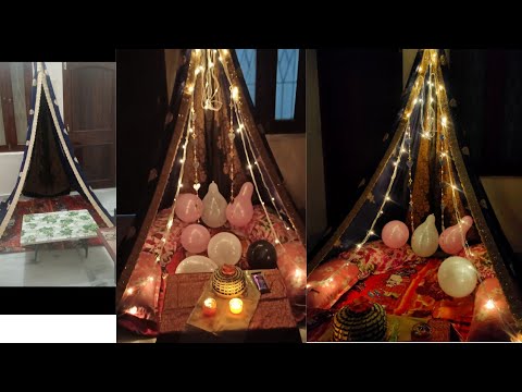 tent at home. Birthday decoration ideas 