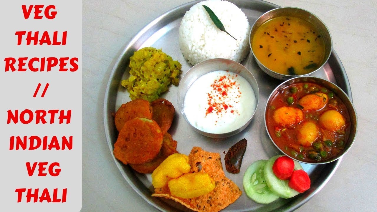 North Indian Veg Thali | sunday special lunch/dinner recipe | Rice ...