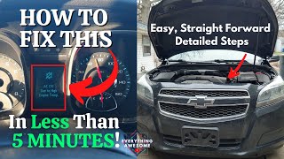 How To Fix AC Off - Fans Constantly Running - Temp Sensor Location - 2013 Chevy Malibu