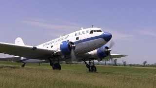 Dc-3 Start-Up Take-Off And Landing. Princeton Airport