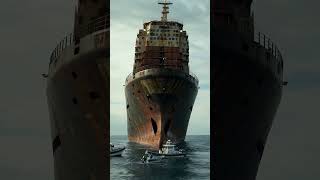 A big Cargo ship stuck and broken mid of the Ocean  #ship #shorts