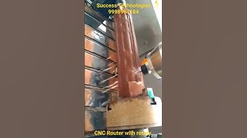 CNC stone router with rotary