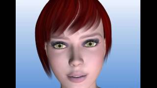 Animated head - blinking and eye movement