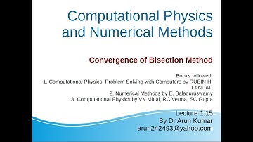 lecture 1.15: Convergence of Bisection Method