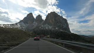 Dolomites Scenic Driving Canazei To  Sella Pass