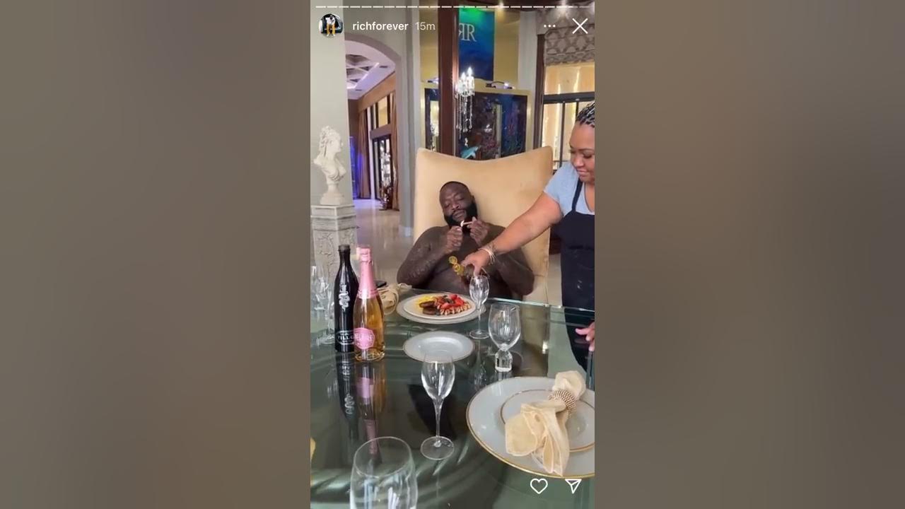 Rick Ross showing off his breakfast #shorts Rick Ross showing off his breakfast #shorts
