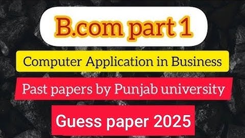 B.COM part 1 computer application in Business guess paper 2025|past paper 2016_2024|guess paper 2025