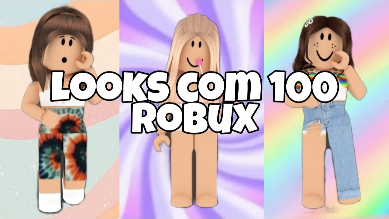 IDEIAS de SKINS de 100 ROBUX (Roblox) Gastando Robux - Hey Misty 