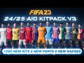 2425 aio kits v3 mod for fifa 23 200 new kits  fonts  badges  tu171