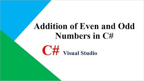 How to find sum of even and odd numbers