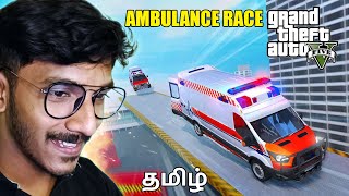 Ambulance mid air RACE - GTA 5 Stunt Race Tamil gameplay - Gta 5 Funny moments - Sharp Tamil Gaming screenshot 5