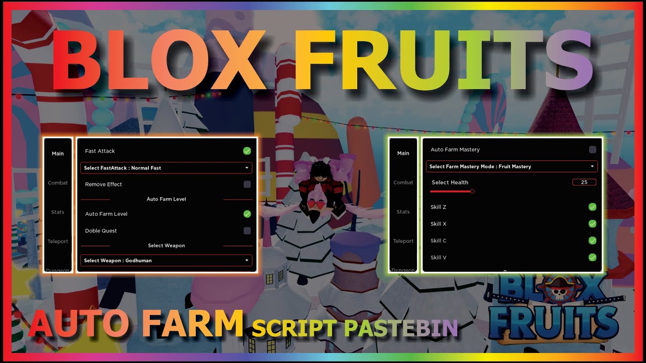 BLOX FRUITS Script Pastebin 2023 UPDATE 19 AUTO FARM, DF FRUIT MASTERY, AUTO RAID, BOSS