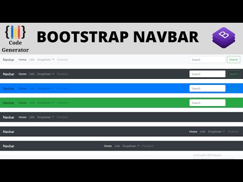 Bootstrap Responsive Navbar | Bootstrap 4 | Code Generator | CG.