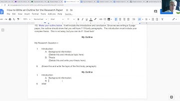 How to Make an Outline using Google Docs