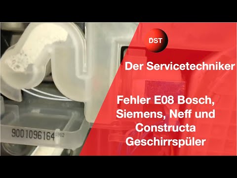 Error E08 Bosch, Siemens, Neff, and Constructa Dishwashers