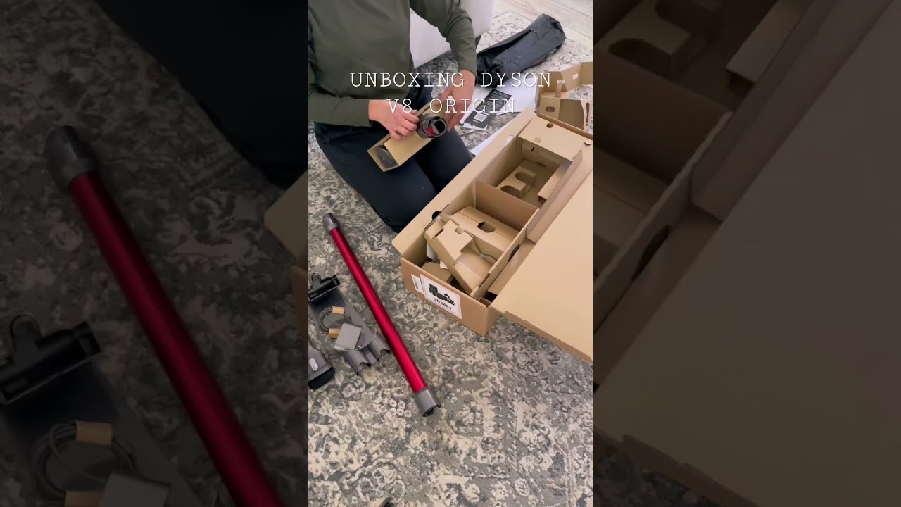 Unboxing my new Dyson V8 Origin Cordless Vacuum dyson dysonv8 cordlessvacuum homefinds