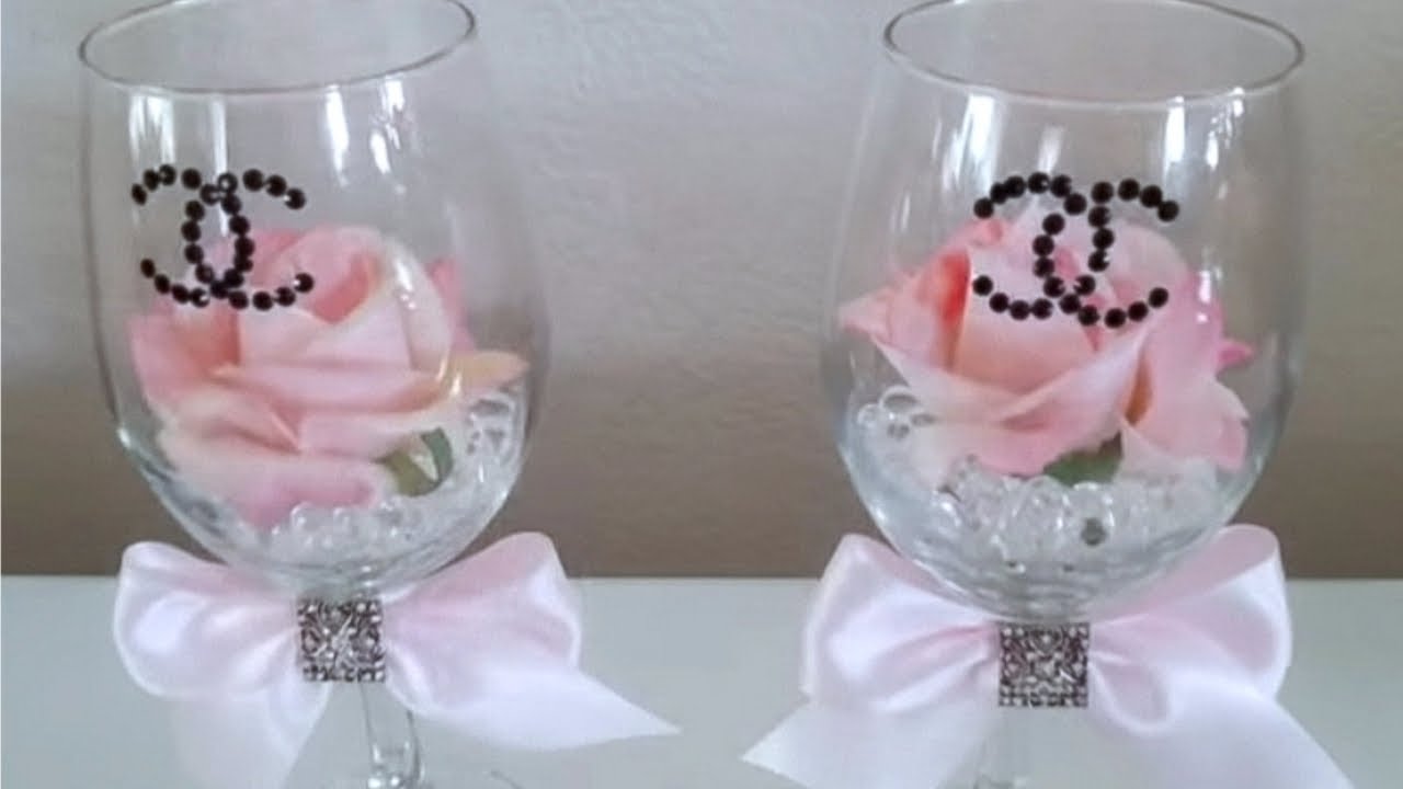 CHANEL WINE GLASS, INEXPENSIVE DIY DECOR