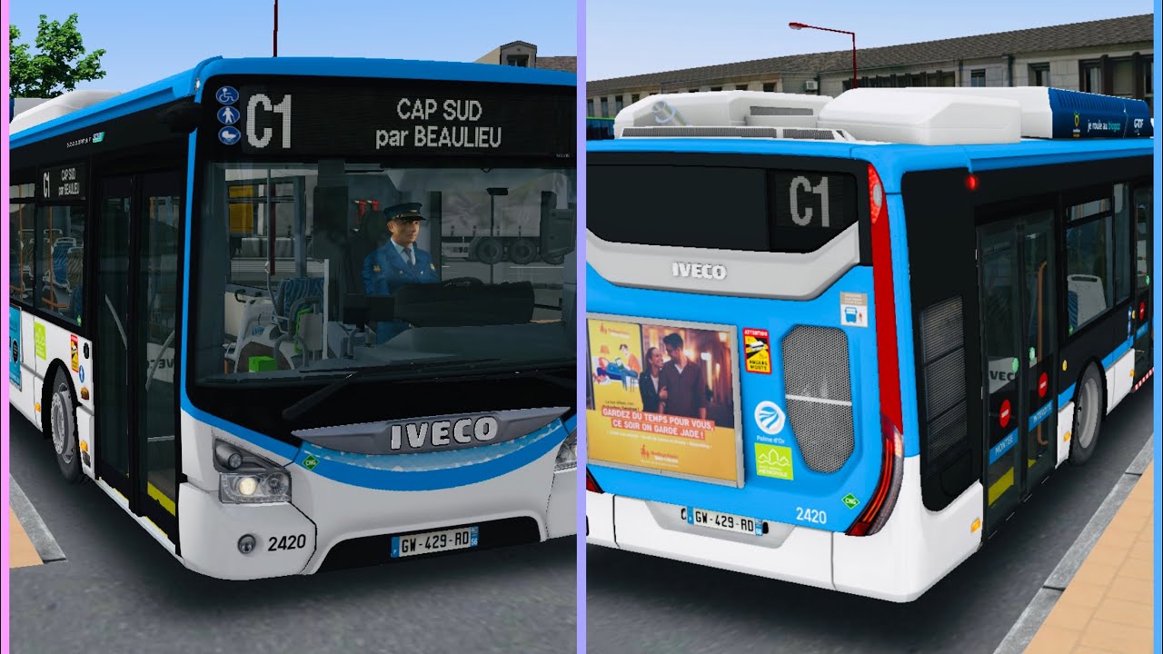 OMSI 2 - Ligne C1 en Iveco Urbanway 12 GNV Mild Hybrid Cursor 9 sur Horizon16