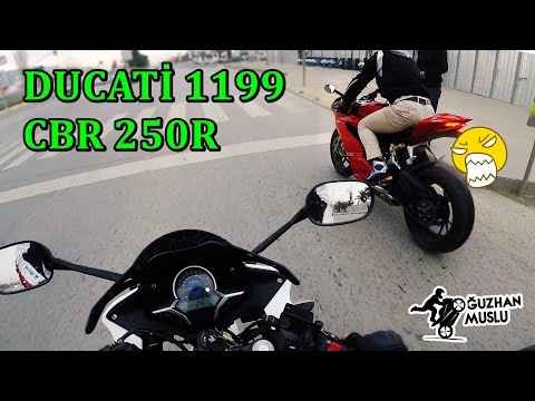 CBR 250R ile  DUCATİ 1199 a kafa tutmak (4K)