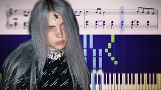 Billie Eilish - lovely (with Khalid) - Accurate Piano Tutorial with Sheet Music Resimi