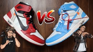 Air Jordan 1 UNC Off White vs Chicago Off White by Virgil Abloh Review