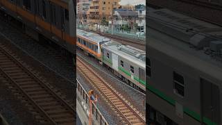 E493系ｵｸ01編成+E233系ﾄﾀ青663編成+青461編成 AT入場配給(配9745M) 南浦和駅付近通過シーン
