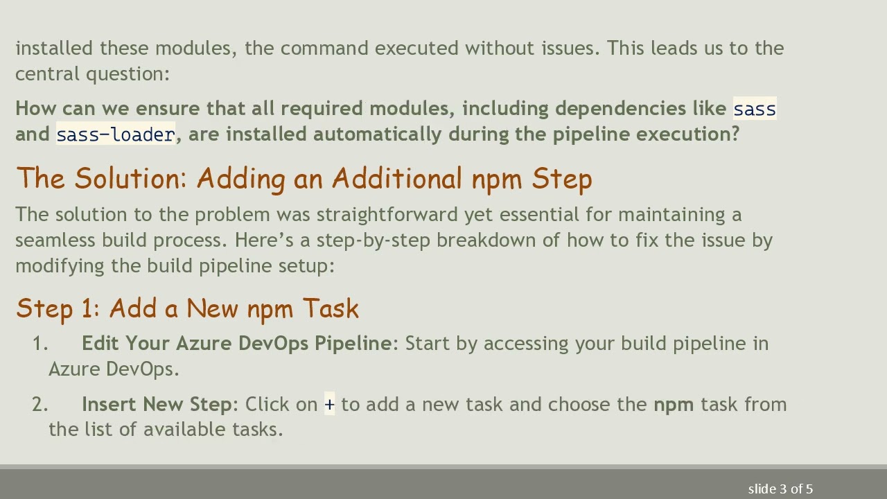 Resolving npm Install Errors in Azure DevOps Pipelines