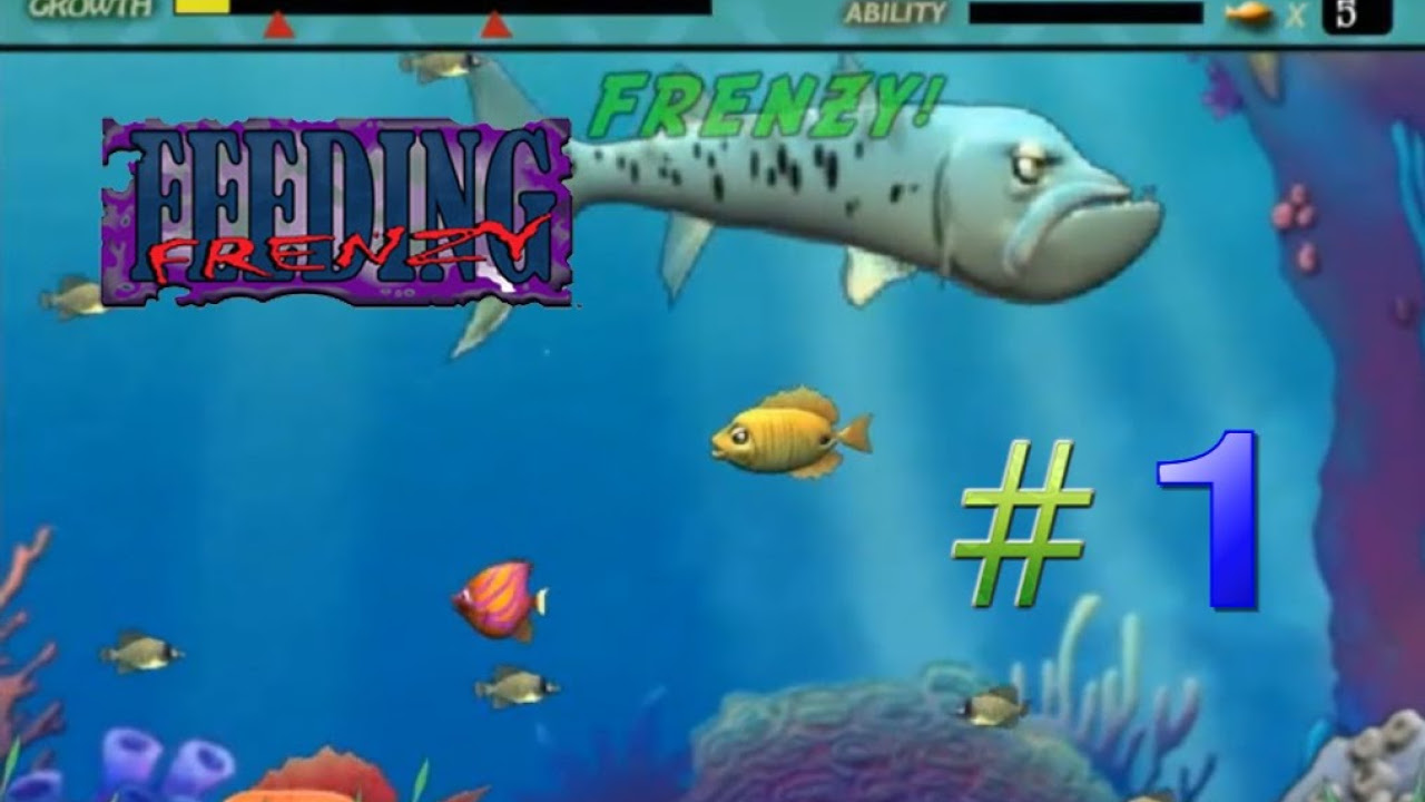 เกมบนpc  2022 Update  Feeding Frenzy #1 (Stage 1-16) - ปลาใหญ่กินปลาเล็ก กับภัยอันตรายในท้องทะเล