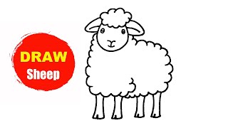 How To Draw A Sheep | Sheep Drawing Easy Step By Step
